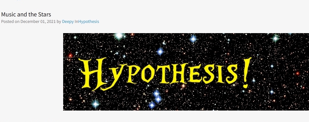 text from web page and starry banner with the Hypothesis name